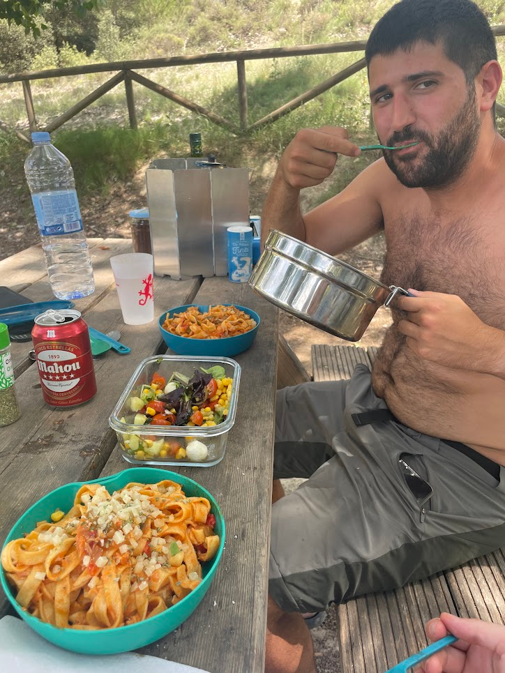 Good meal in the van